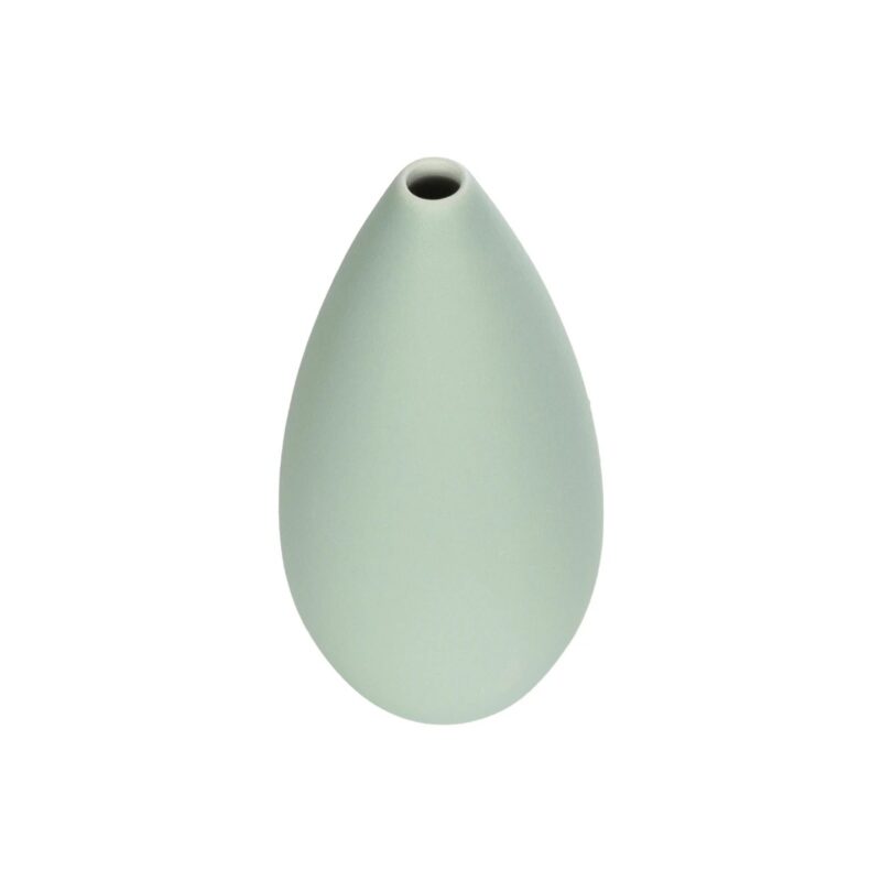 GloboStar® Artificial Garden SEYHELLES 21266 Διακοσμητικό Κεραμικό Βάζo Τιρκουάζ Π8 x Μ8 x Υ16cm