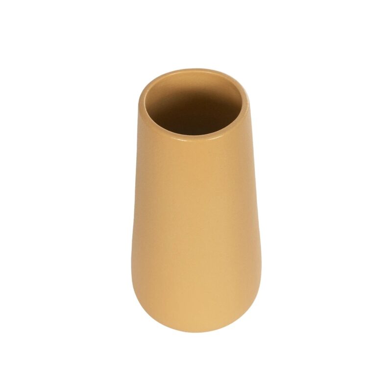 GloboStar® Artificial Garden LEGIAN 21268 Διακοσμητικό Κεραμικό Βάζo Πορτοκαλι Π10 x Μ10 x Υ20cm