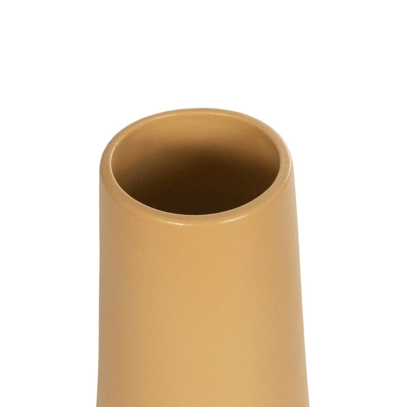 GloboStar® Artificial Garden LEGIAN 21268 Διακοσμητικό Κεραμικό Βάζo Πορτοκαλι Π10 x Μ10 x Υ20cm