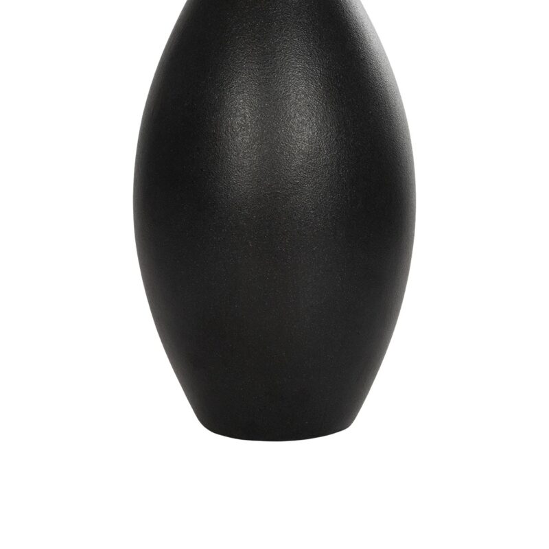 GloboStar® Artificial Garden OLRANDO 21273 Διακοσμητικό Κεραμικό Βάζo Μαύρο Π8 x Μ8 x Υ20cm