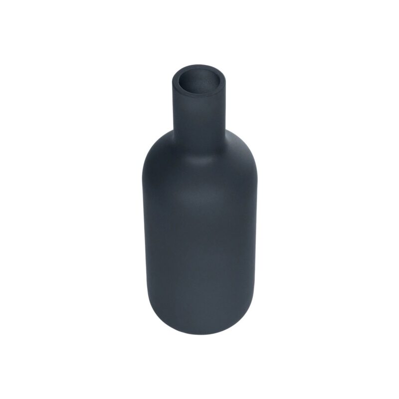 GloboStar® Artificial Garden MYSTIQUE 21275 Διακοσμητικό Κεραμικό Βάζo Γκρι Π7 x Μ7 x Υ20cm