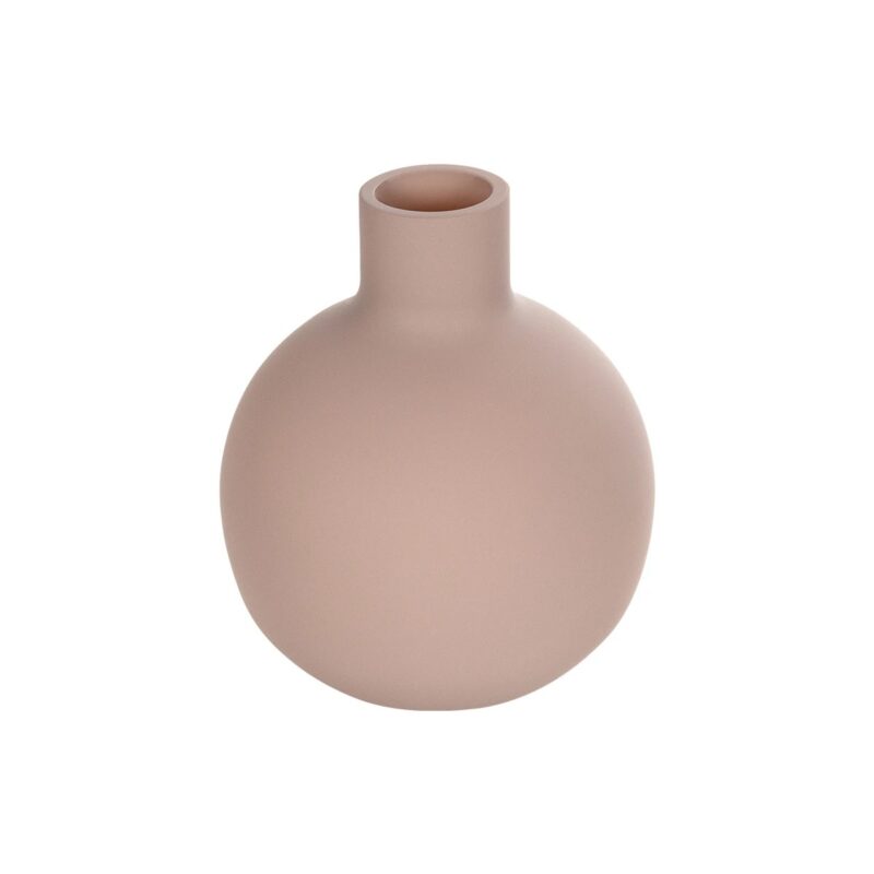 GloboStar® Artificial Garden OAHU 21277 Διακοσμητικό Κεραμικό Βάζo Ροζ Π10 x Μ10 x Υ12cm