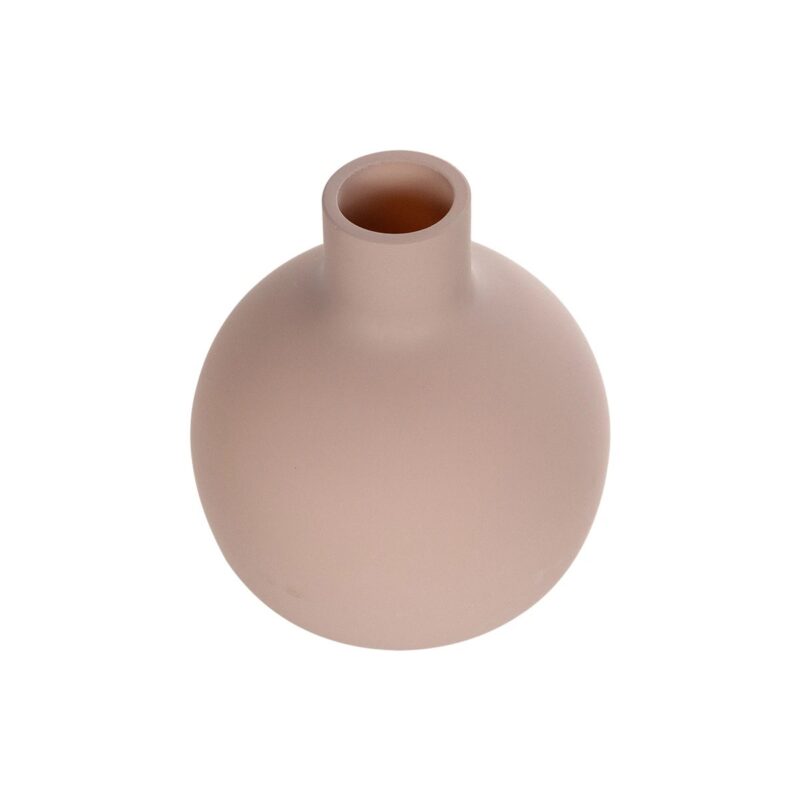 GloboStar® Artificial Garden OAHU 21277 Διακοσμητικό Κεραμικό Βάζo Ροζ Π10 x Μ10 x Υ12cm