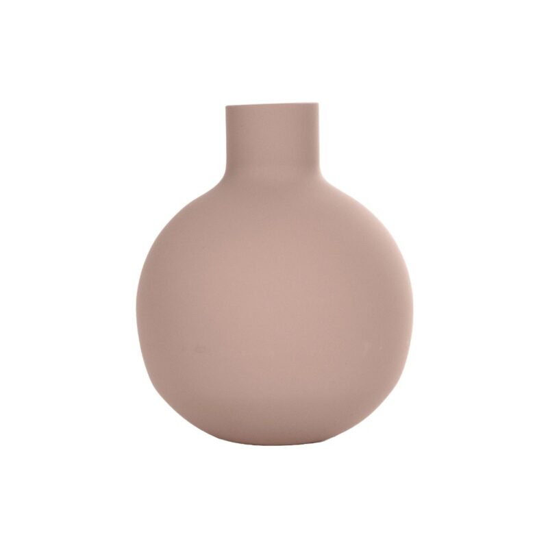 GloboStar® Artificial Garden OAHU 21277 Διακοσμητικό Κεραμικό Βάζo Ροζ Π10 x Μ10 x Υ12cm