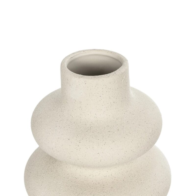 GloboStar® Artificial Garden THAILAND 21278 Διακοσμητικό Κεραμικό Βάζo Μπεζ Π14 x Μ14 x Υ21cm