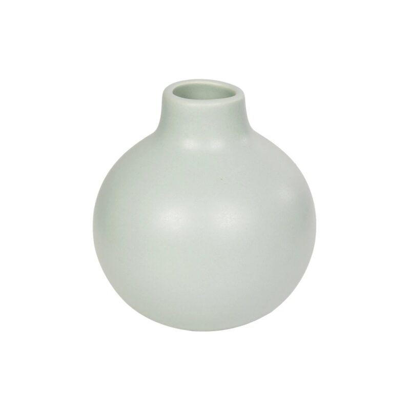 GloboStar® Artificial Garden EMERALD 21279 Διακοσμητικό Κεραμικό Βάζo Τιρκουάζ Π12 x Μ12 x Υ14cm