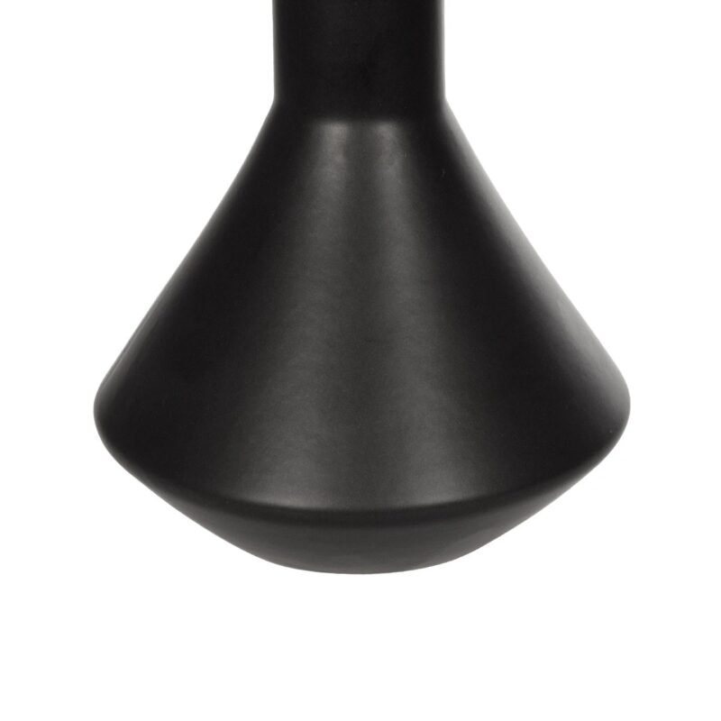 GloboStar® Artificial Garden CANNOLI 21280 Διακοσμητικό Κεραμικό Βάζo Μαύρο Π13 x Μ13 x Υ20cm