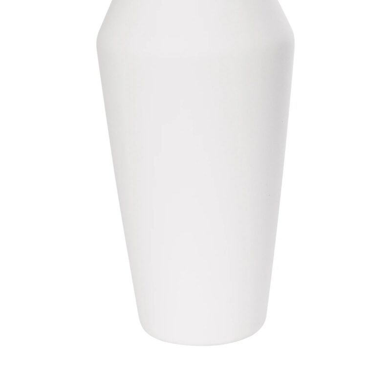 GloboStar® Artificial Garden MALVINA 21285 Διακοσμητικό Κεραμικό Βάζo Λευκό Π10 x Μ10 x Υ24cm