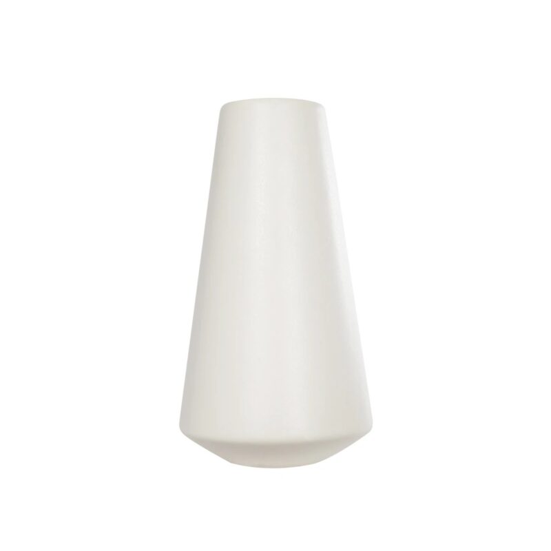 GloboStar® Artificial Garden CONSOLI 21287 Διακοσμητικό Κεραμικό Βάζο Μπεζ Μ14 x Π14 x Υ25cm