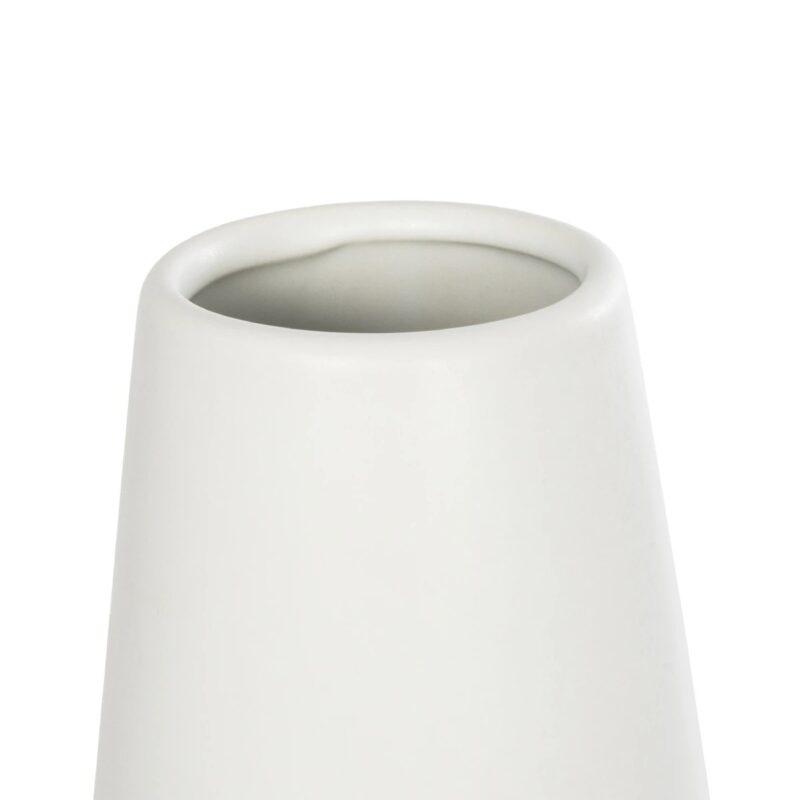 GloboStar® Artificial Garden CONSOLI 21287 Διακοσμητικό Κεραμικό Βάζο Μπεζ Μ14 x Π14 x Υ25cm