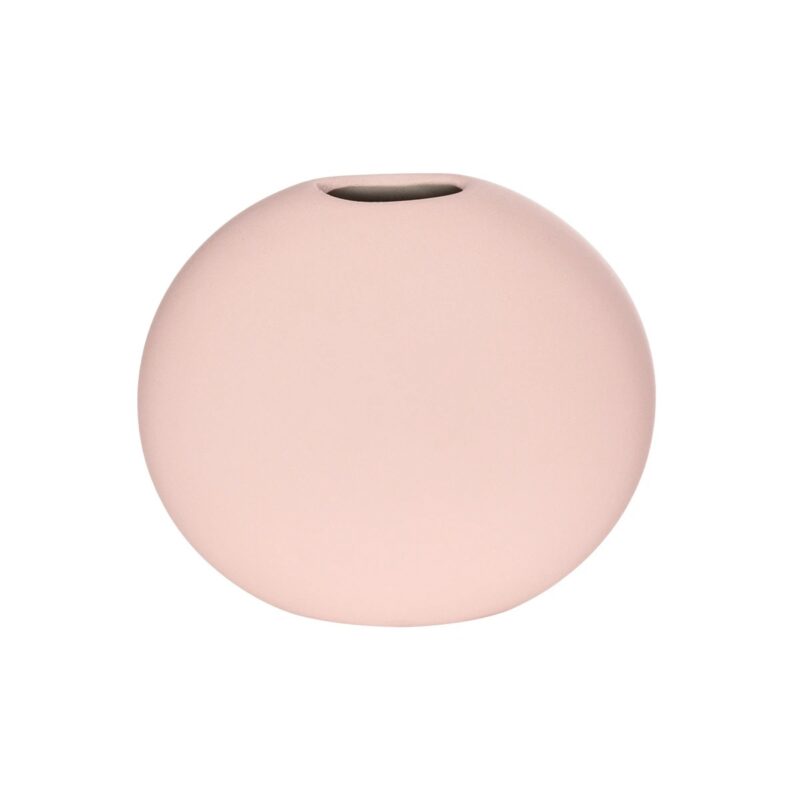 GloboStar® Artificial Garden SICILY 21289 Διακοσμητικό Κεραμικό Βάζo Ροζ Π15 x Μ15 x Υ14cm