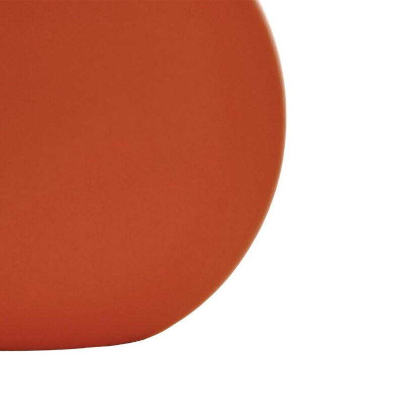 GloboStar® Artificial Garden CINNAMON 21291 Διακοσμητικό Κεραμικό Βάζo Πορτοκαλί Π15 x Μ15 x Υ14cm