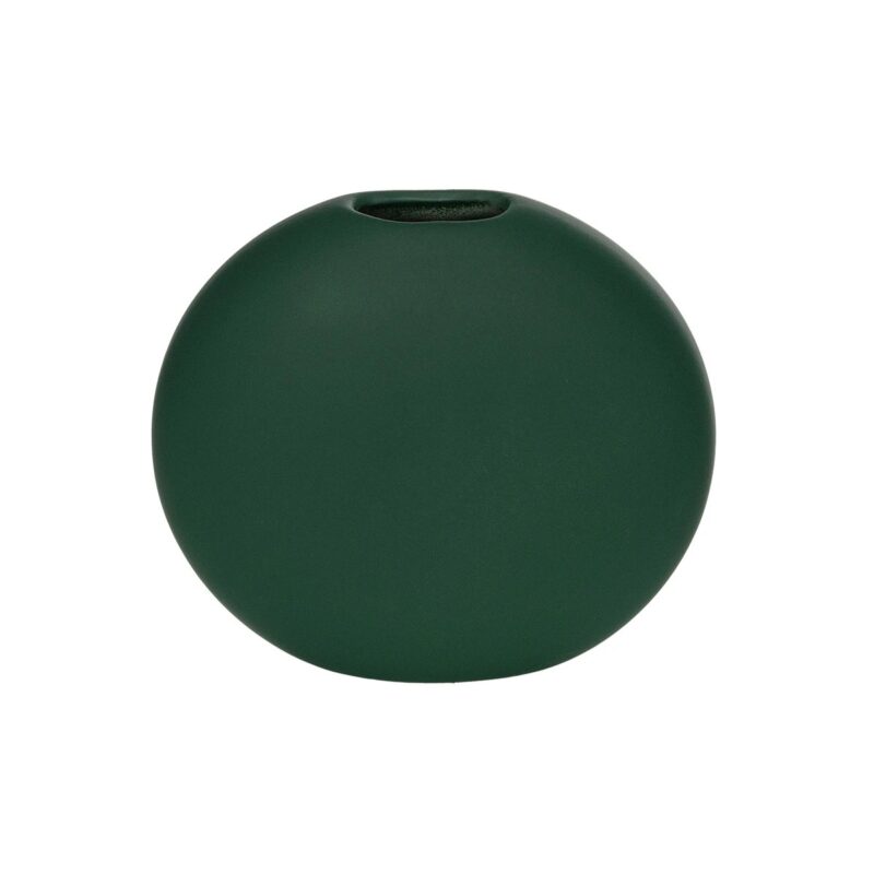 GloboStar® Artificial Garden MENORCA 21292 Διακοσμητικό Κεραμικό Βάζo Πράσινο Π15 x Μ15 x Υ14cm