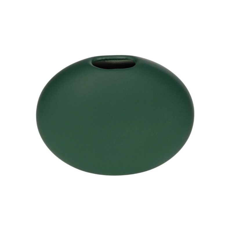 GloboStar® Artificial Garden MENORCA 21292 Διακοσμητικό Κεραμικό Βάζo Πράσινο Π15 x Μ15 x Υ14cm