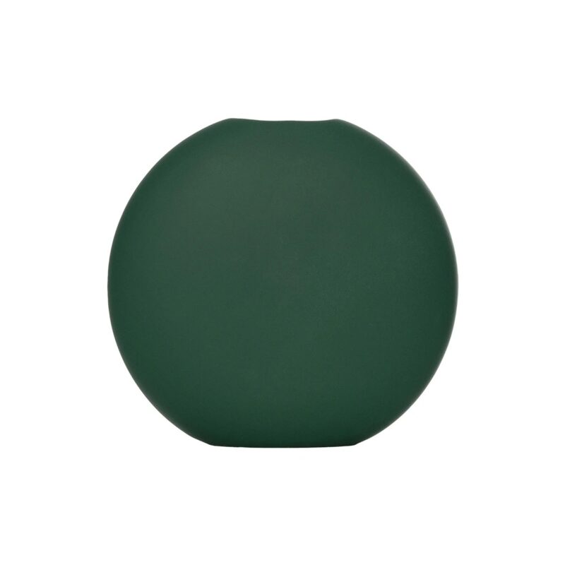GloboStar® Artificial Garden MENORCA 21292 Διακοσμητικό Κεραμικό Βάζo Πράσινο Π15 x Μ15 x Υ14cm