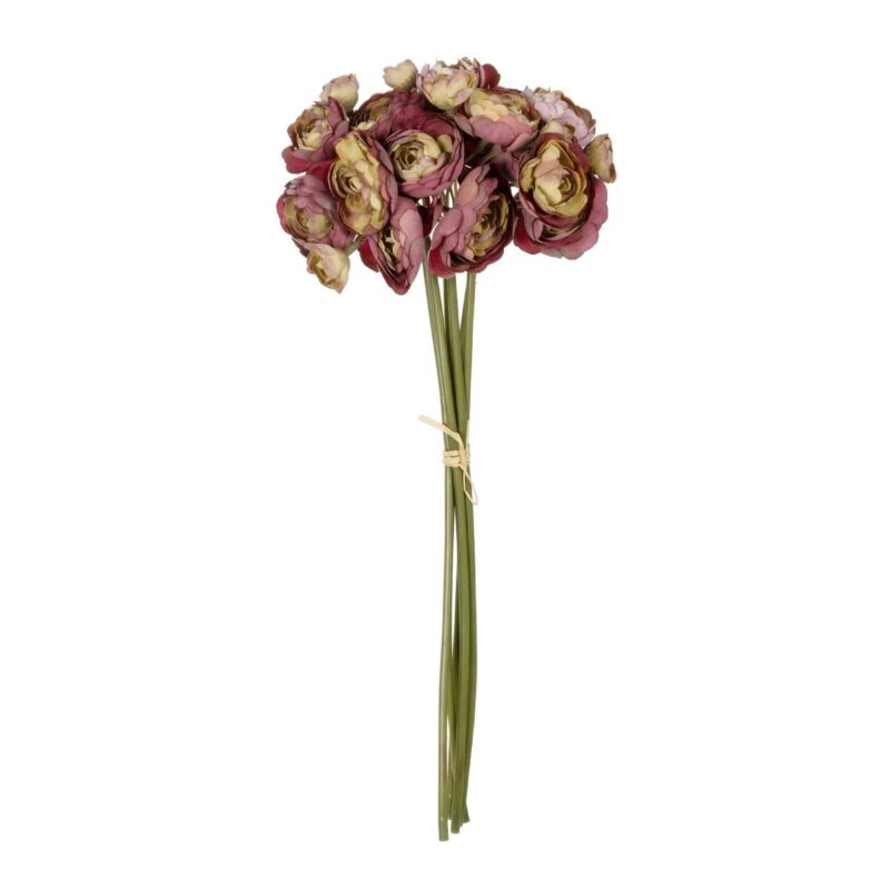 GloboStar® Artificial Garden PINK CAMELIA BOUQUET 21299 Τεχνητό Διακοσμητικό Μπουκέτο Ρόζ Καμέλια Y37cm