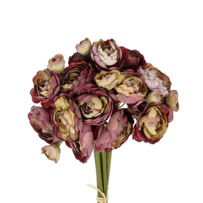 GloboStar® Artificial Garden PINK CAMELIA BOUQUET 21299 Τεχνητό Διακοσμητικό Μπουκέτο Ρόζ Καμέλια Y37cm