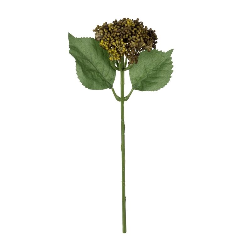 GloboStar® Artificial Garden BROWN SEDUM BRANCH 21341 Τεχνητό Διακοσμητικό Κλαδί Καφε Σέδο Y38cm