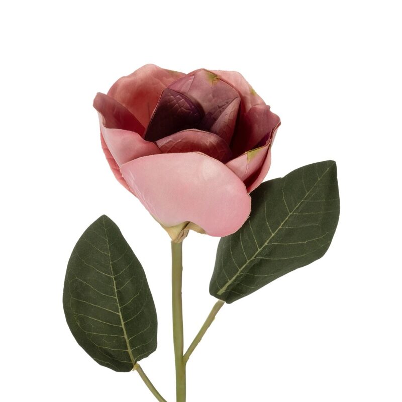 GloboStar® Artificial Garden PINK MAGNOLIA 21426 Τεχνητό Διακοσμητικό Κλαδί Ροζ Μανόλια Μ16 x Π10 x Υ82cm