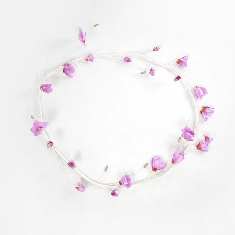 GloboStar® Artificial Garden MAGNOLIA FLOWER VINE 21471 Τεχνητό Διακοσμητικό Φυτό Λευκή & Ροζ Μανόλια Μ20 x Π20 x Υ300cm