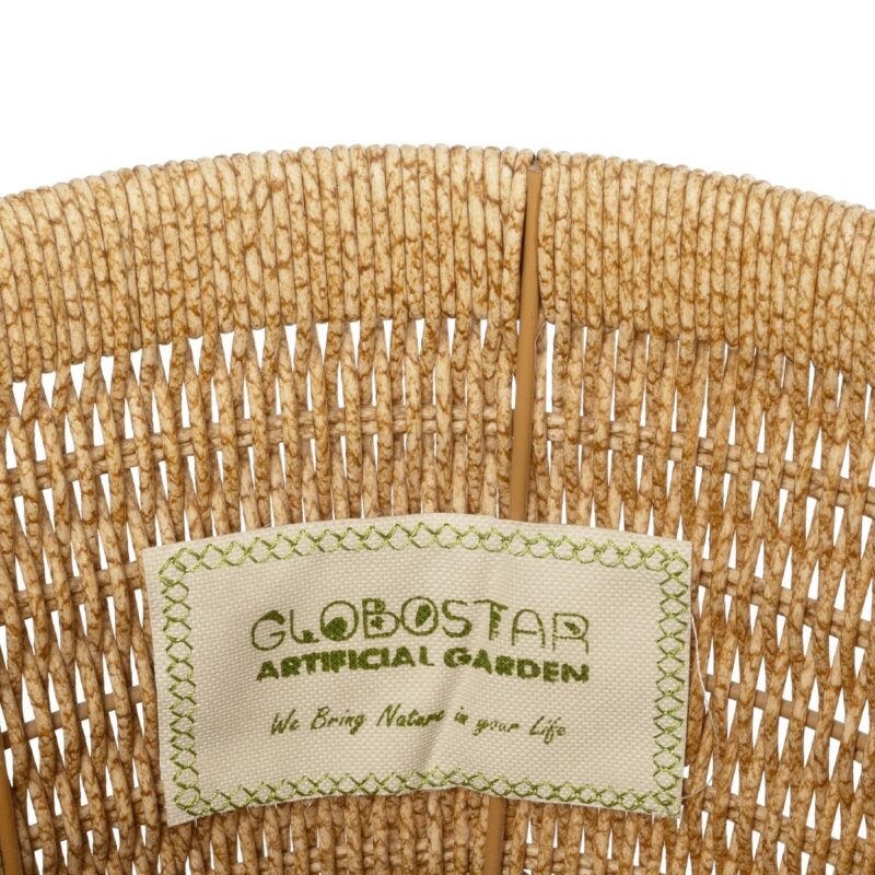 GloboStar® Artificial Garden BARBADOS 21499 Διακοσμητικό Πλεκτό Καλάθι – Κασπώ Γλάστρα – Flower Pot Μπεζ Μ28 x Π28 x Υ26cm