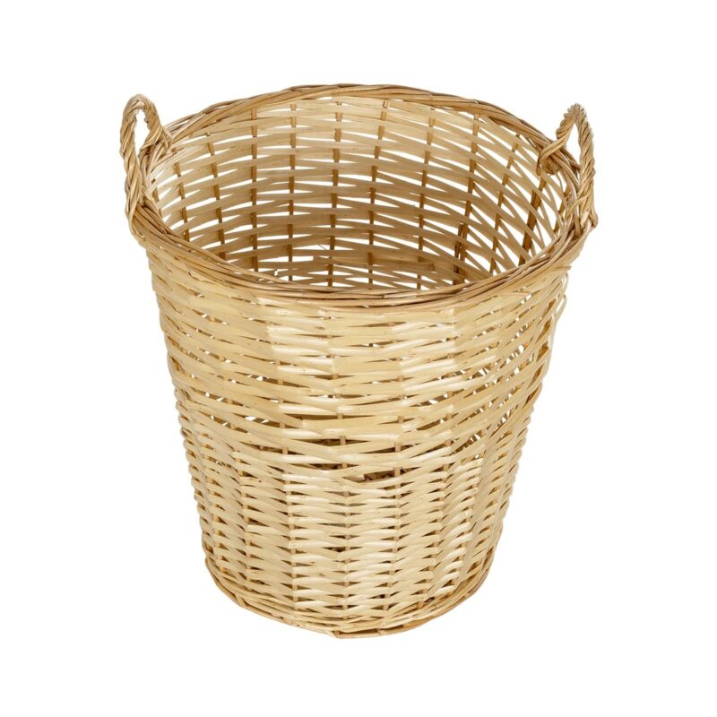 GloboStar® Artificial Garden ARIZONA 21504 Διακοσμητικό Πλεκτό Καλάθι – Κασπώ Γλάστρα – Flower Pot Μπεζ Φ42 x Υ42cm