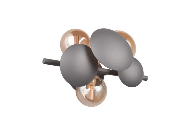 Trio Lighting Επιτοίχιο Φωτιστικό 3x G9 Ανθρακί & Μελί Γυαλί – 217400342
