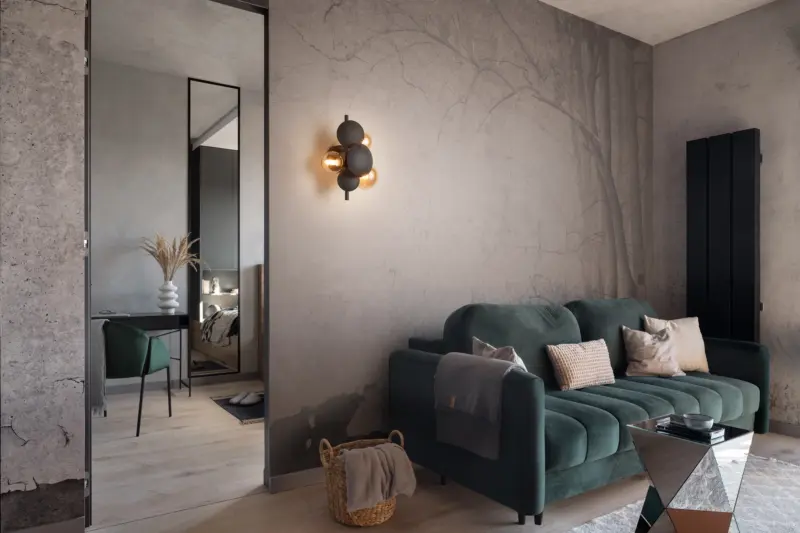 Trio Lighting Επιτοίχιο Φωτιστικό 3x G9 Ανθρακί & Μελί Γυαλί – 217400342