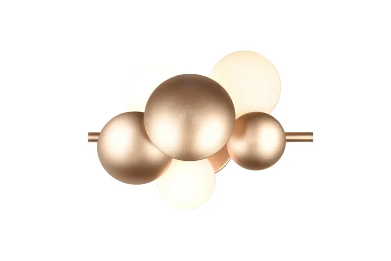 Trio Lighting Επιτοίχιο Φωτιστικό 3x G9 Χρυσό & Οπάλ Γυαλί – 217400379