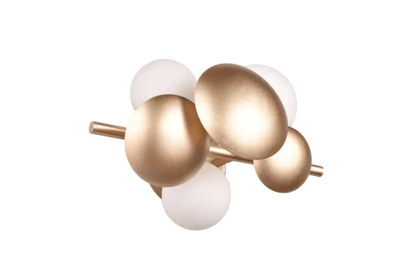 Trio Lighting Επιτοίχιο Φωτιστικό 3x G9 Χρυσό & Οπάλ Γυαλί – 217400379