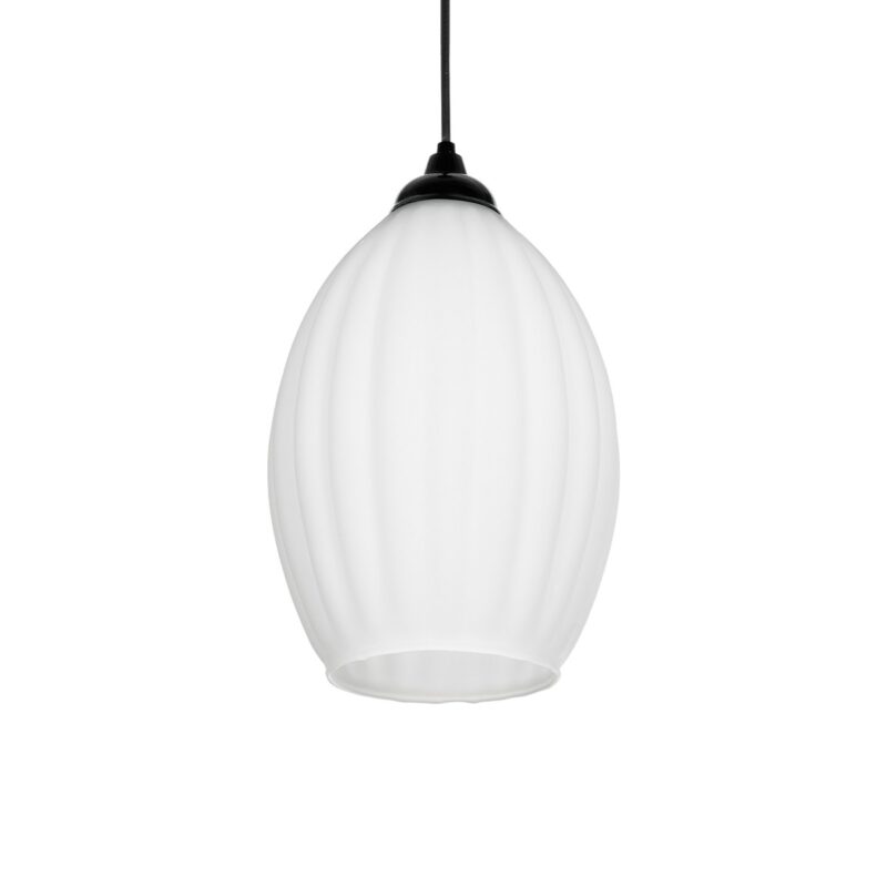 GLOBOSTAR® GURIA 206-0008 Μοντέρνο Κρεμαστό Φωτιστικό Οροφής με Ντουί 1 x E27 AC 220-240V IP20 – Λευκό – Μ19 x Π19 x Υ26cm