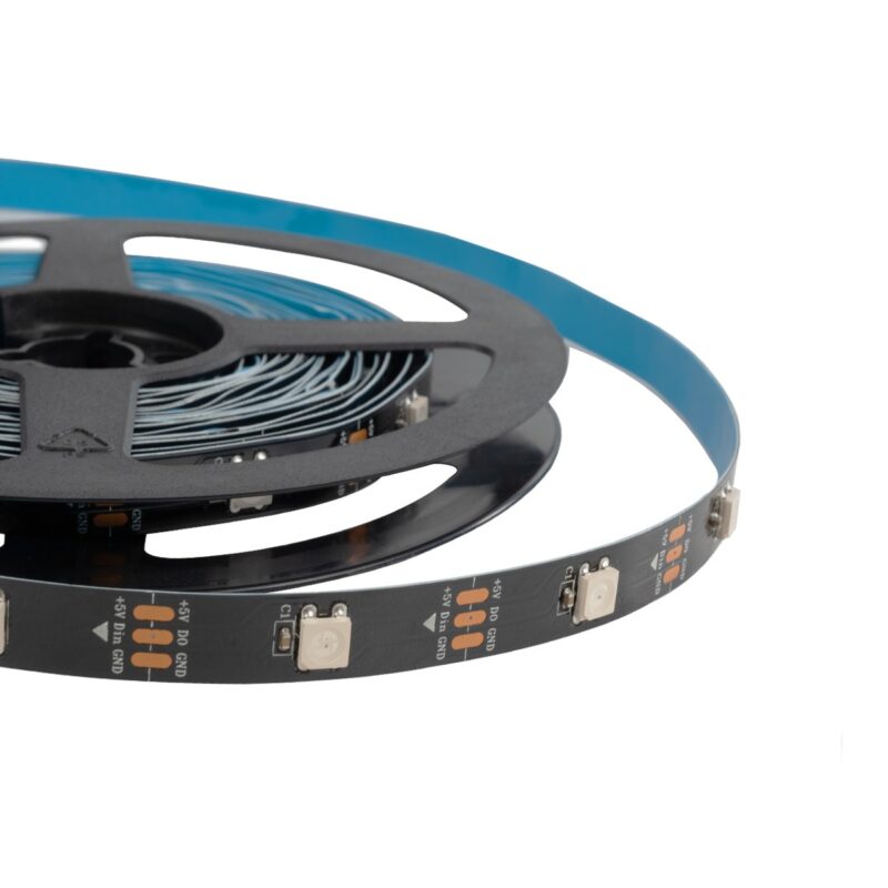 GLOBOSTAR® DIGISTRIP 90758 Σετ Ψηφιακής Pixel Addressable Ταινίας με RF Ασύρματο Χειριστήριο & Λειτουργία μέσω WiFi APP LED 36W/5m 2880lm/5m 120° DC 5V με USB 2.0 IP20 150 x SMD5050 Chip/5m 150 x Pixel/5m Πολύχρωμο RGB Dimmable SPI/TTL Protocol – Sanan SMD Chip – Μ500 x Π1 x Υ0.2cm – Ρολό 5 Μέτρων – 5 Χρόνια Εγγύηση