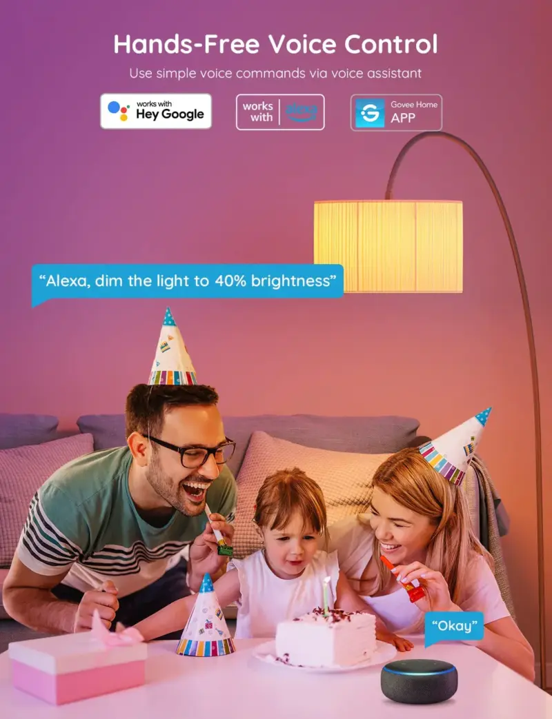 Smart Wi-Fi & Bluetooth Λάμπα LED E27 800lm 9W H6004 Govee 1.SH.01.G035