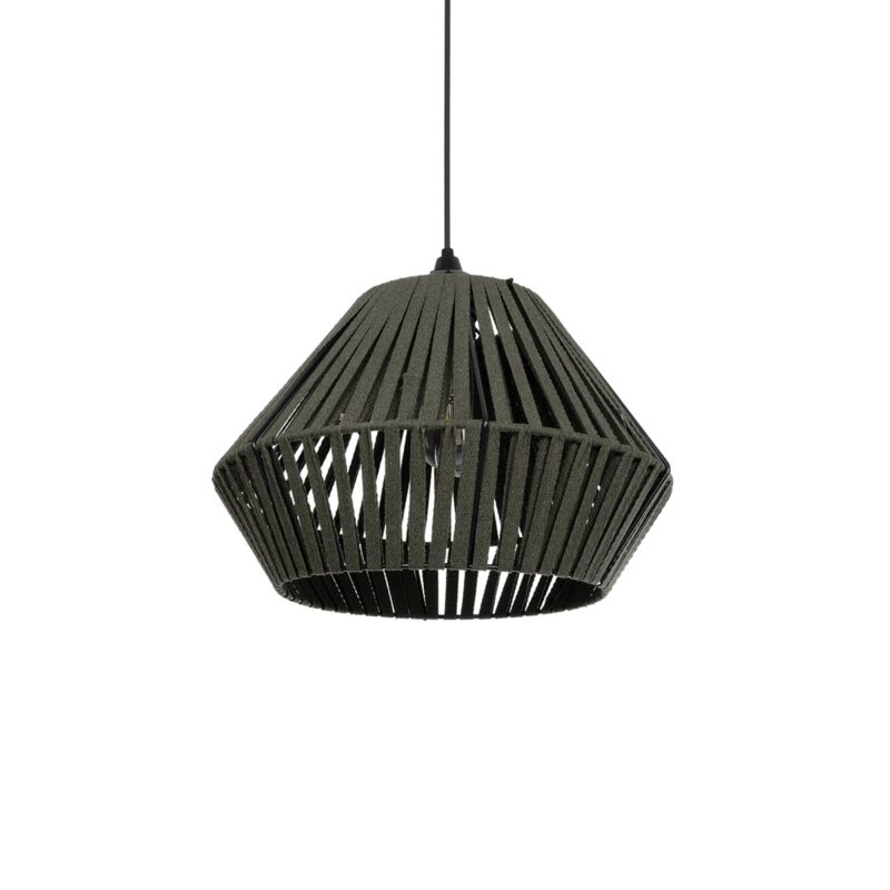 GLOBOSTAR® NUI 205-0069 Boho Κρεμαστό Φωτιστικό Οροφής με Ντουί 1 x E27 AC 220-240V IP20 – Πρασίνο – M36 x Π36 x Υ27cm