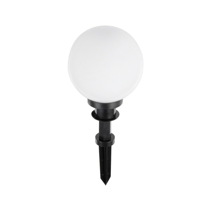 GLOBOSTAR® AGROS 61593 Φωτιστικό Κήπου / Καρφωτό με Ντουί 1 x E27 AC 220-240V Αδιάβροχο IP65 – Λευκό & Μάυρο – Μ20 x Π20 x Υ54cm