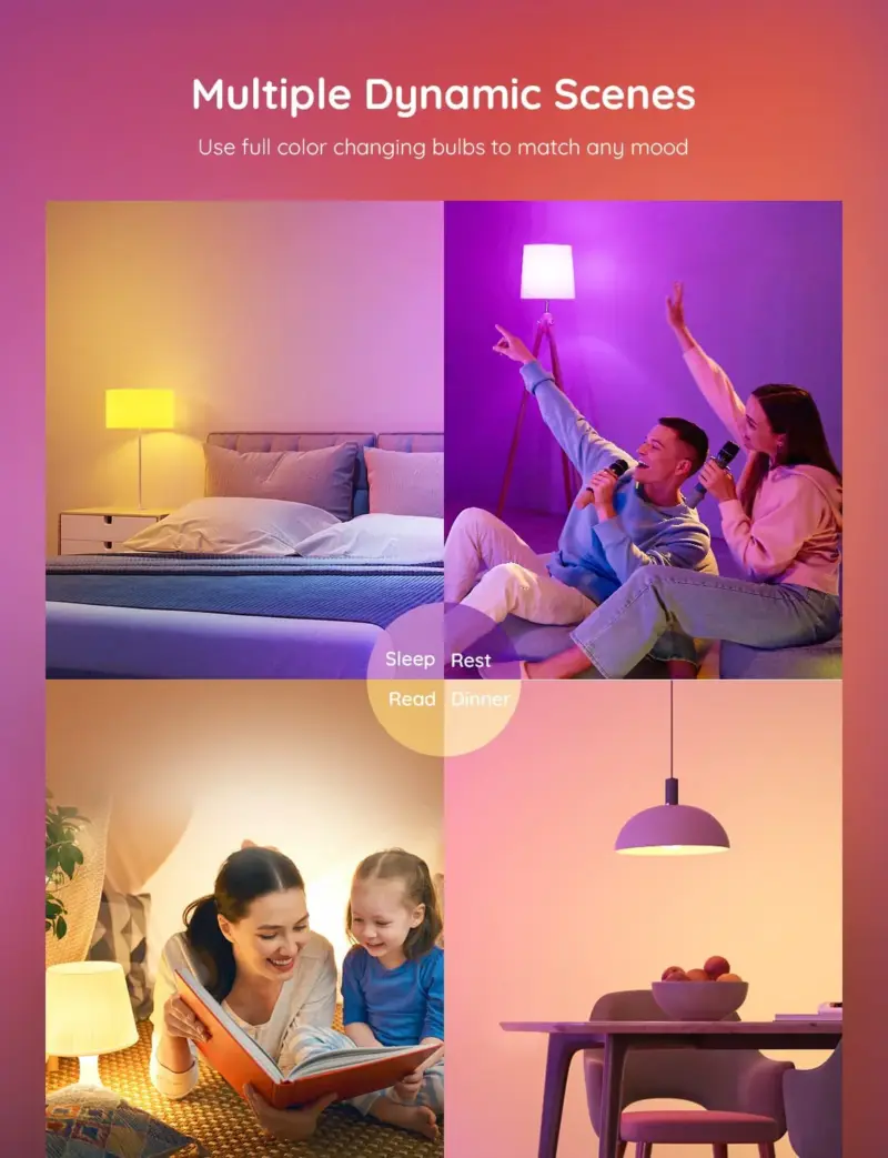 Smart Wi-Fi & Bluetooth Λάμπα LED E27 800lm 9W H6004 Govee 1.SH.01.G035