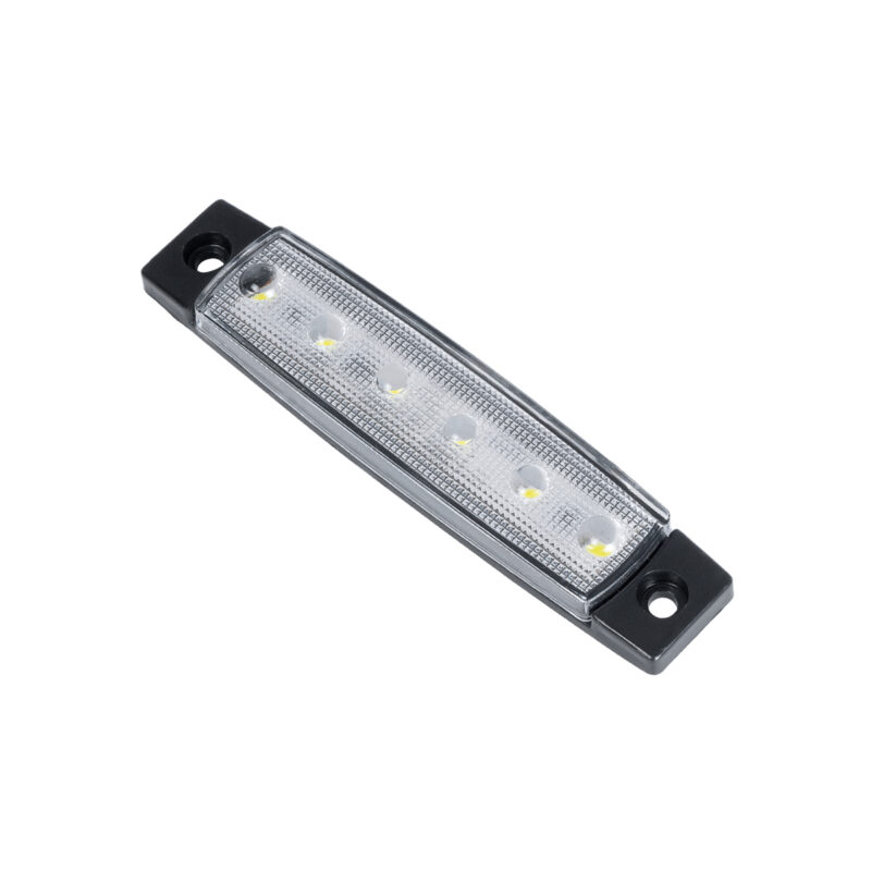 GLOBOSTAR® SIDEMARKER 79900 Φώτα Όγκου Οχημάτων LED 1.5W 150lm 120° DC 10-30V Αδιάβροχο IP66 Ψυχρό Λευκό 6000Κ – 6 x SMD2835 Sanan Chip – Μ9.5 x Π2 x Υ1.1cm – 1 Χρόνο Εγγύηση