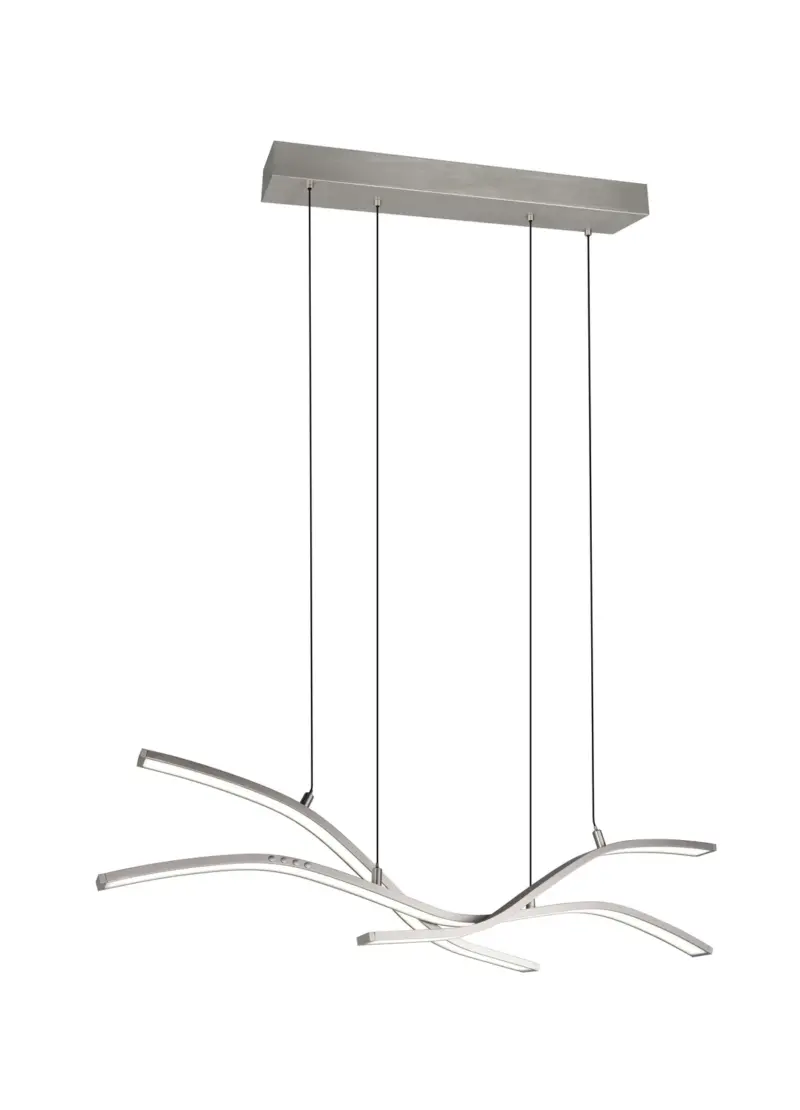 Trio Lighting – 332810307 SPIDER Κρεμαστό Φωτιστικό Ράγα LED 46W 5350lm Dimmable CCT Νίκελ Ματ με Τηλεχειριστήριο