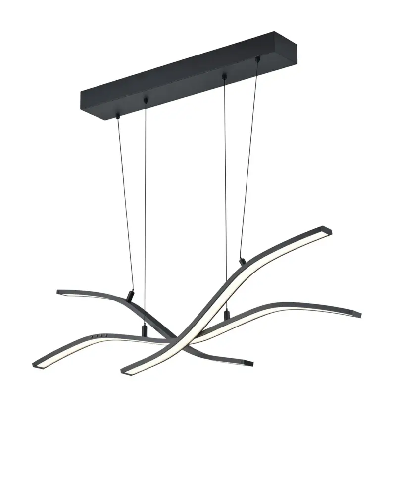 Trio Lighting – 332810332 SPIDER Κρεμαστό Φωτιστικό Ράγα LED 46W 5350lm Dimmable CCT Μαύρο Ματ με Τηλεχειριστήριο