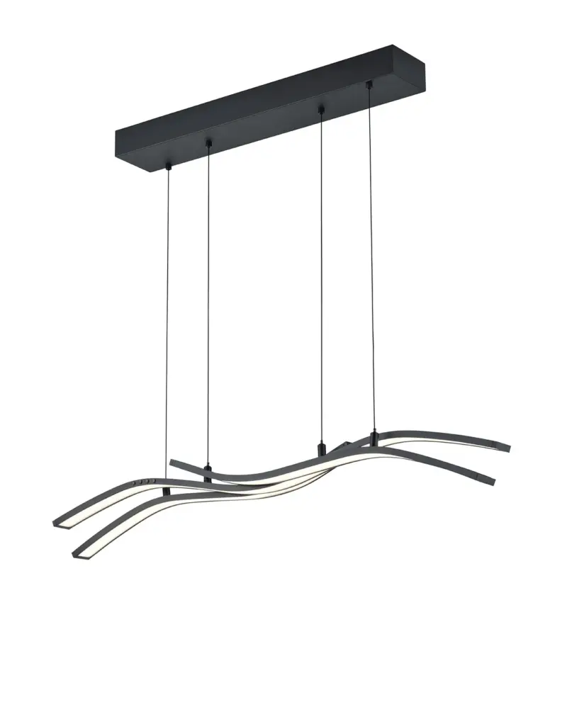 Trio Lighting – 332810332 SPIDER Κρεμαστό Φωτιστικό Ράγα LED 46W 5350lm Dimmable CCT Μαύρο Ματ με Τηλεχειριστήριο