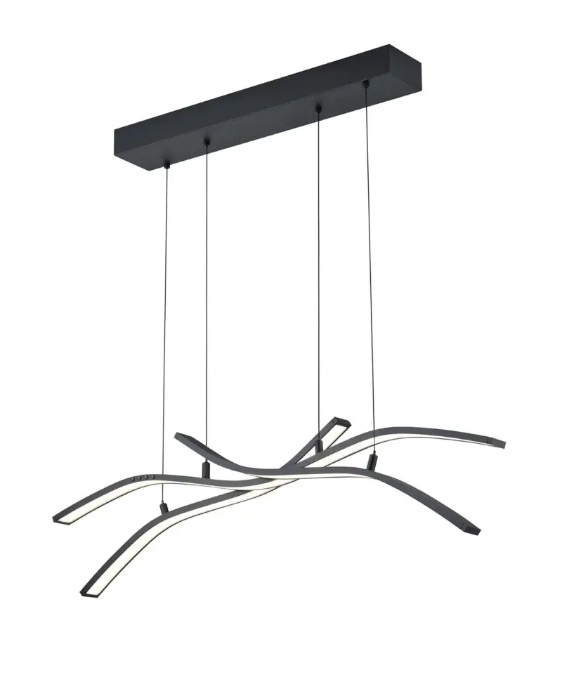 Trio Lighting – 332810332 SPIDER Κρεμαστό Φωτιστικό Ράγα LED 46W 5350lm Dimmable CCT Μαύρο Ματ με Τηλεχειριστήριο
