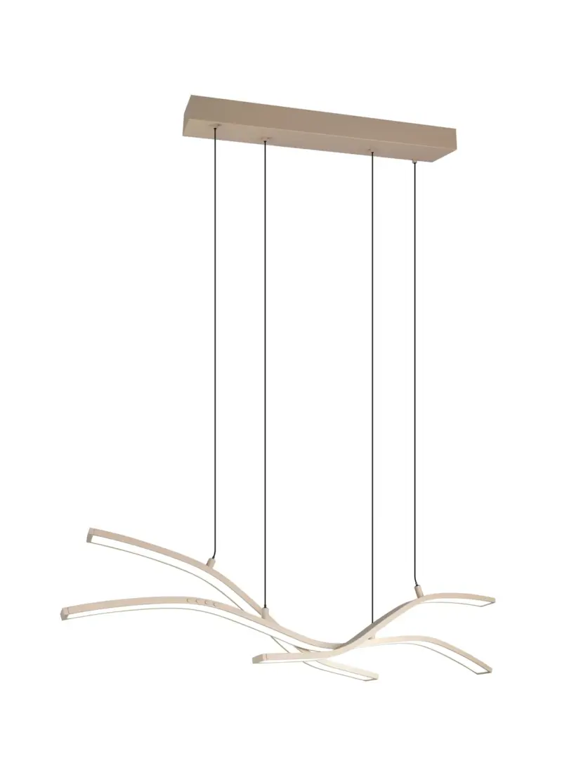 Trio Lighting – 332810343 SPIDER Κρεμαστό Φωτιστικό Ράγα LED 46W 5350lm Dimmable CCT Μπεζ με Τηλεχειριστήριο