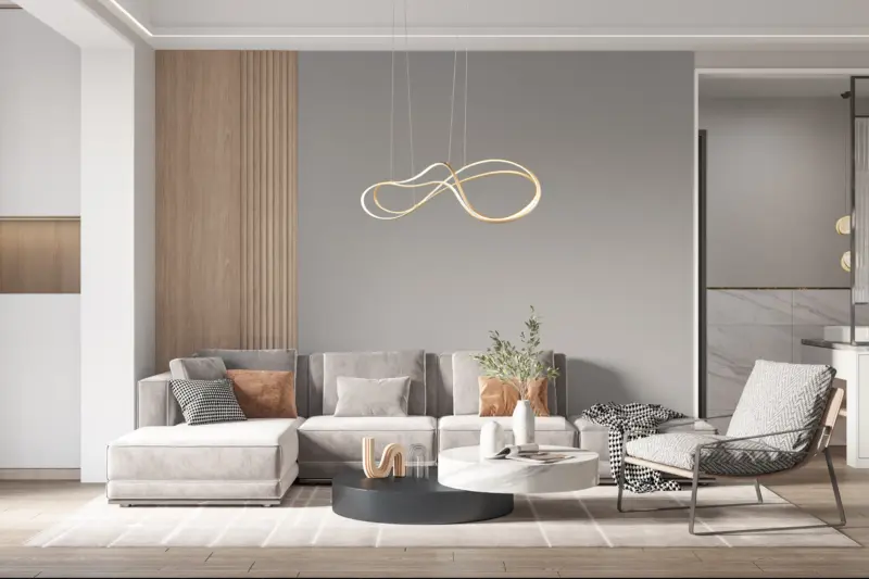 Trio Lighting NALA – 344310179 Κρεμαστό Φωτιστικό Ράγα LED 57W 6800lm Step Dimmable CCT Χρυσό