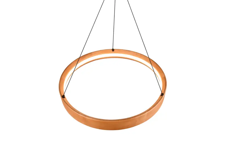 Κρεμαστό Φωτιστικό LED Κύκλος Φυσικό Ξύλο Φ50 Trio Lighting LED 28W 3300lm 3000K Step Dimmable – 355030130
