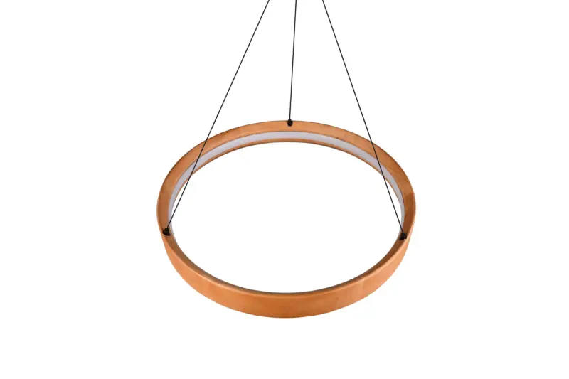 Κρεμαστό Φωτιστικό LED Κύκλος Φυσικό Ξύλο Φ50 Trio Lighting LED 28W 3300lm 3000K Step Dimmable – 355030130