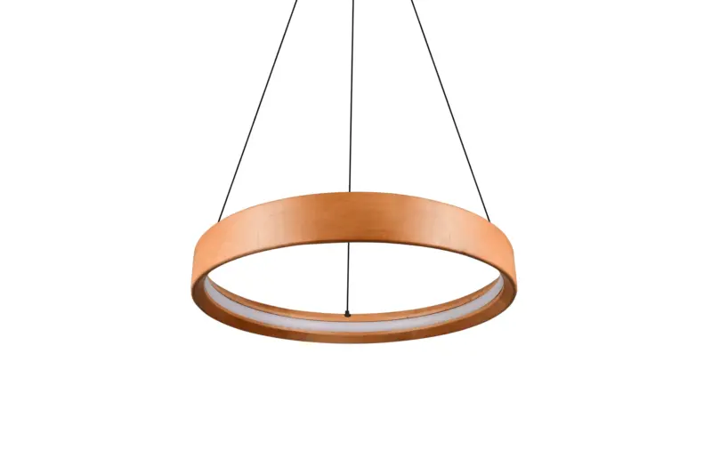 Κρεμαστό Φωτιστικό LED Κύκλος Φυσικό Ξύλο Φ50 Trio Lighting LED 28W 3300lm 3000K Step Dimmable – 355030130