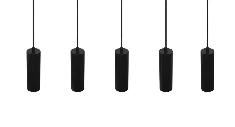 Κρεμαστό Φωτιστικό Ράγα Trio Lighting SOKA με 5xGU10 Μαύρα Σποτ – 367700532