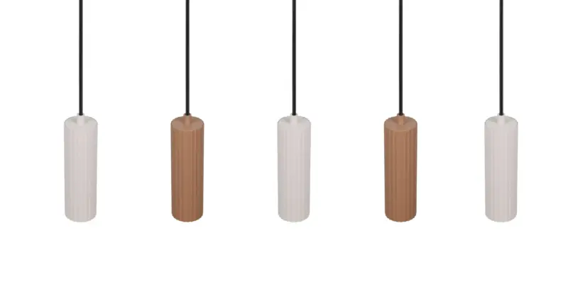 Κρεμαστό Φωτιστικό Ράγα Trio Lighting SOKA με 5xGU10 Γκρι & Καφέ Σποτ – 367700565