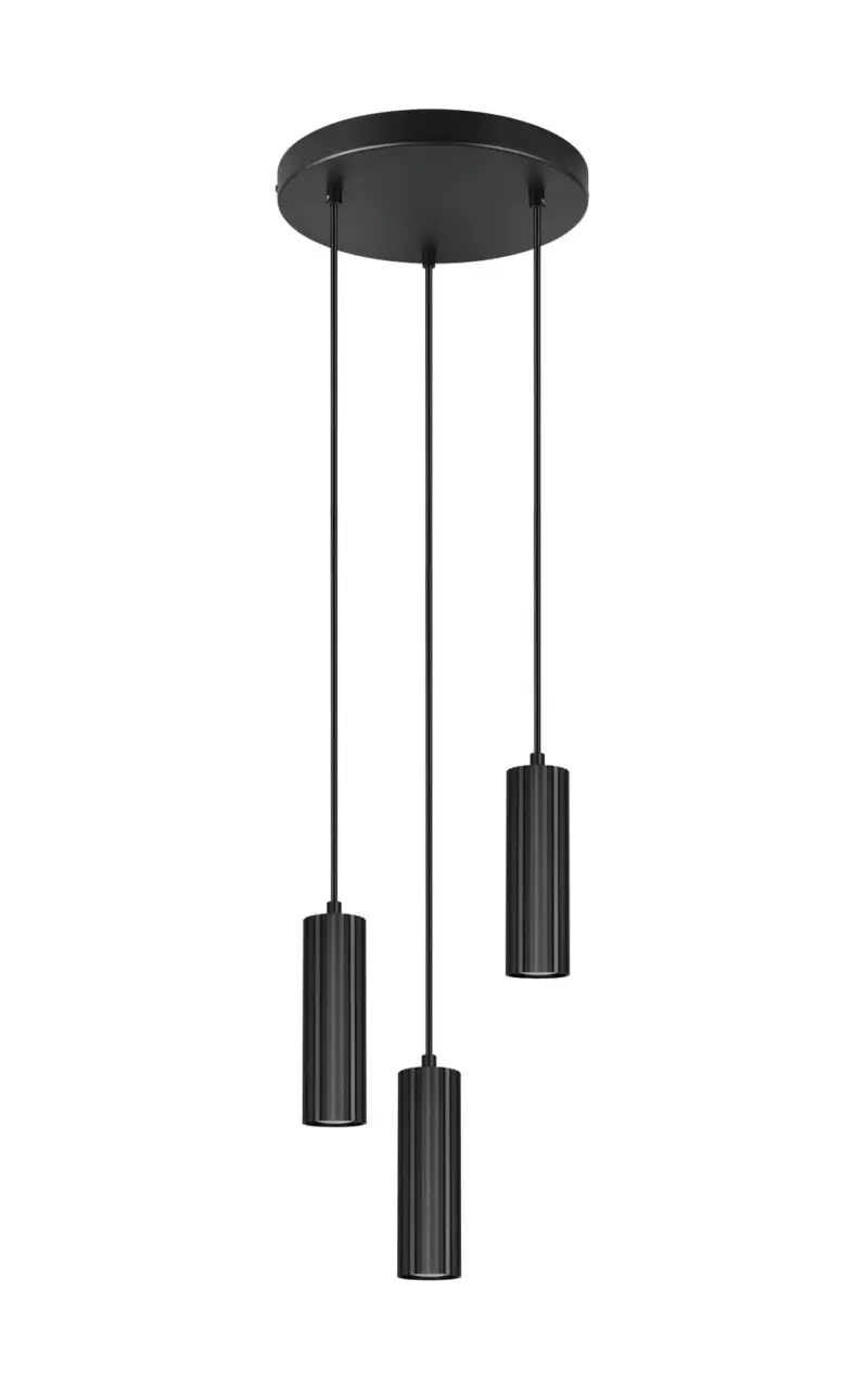 Κρεμαστό Φωτιστικό Ροζέτα Trio Lighting SOKA με 3xGU10 Μαύρα Σποτ – 367730332