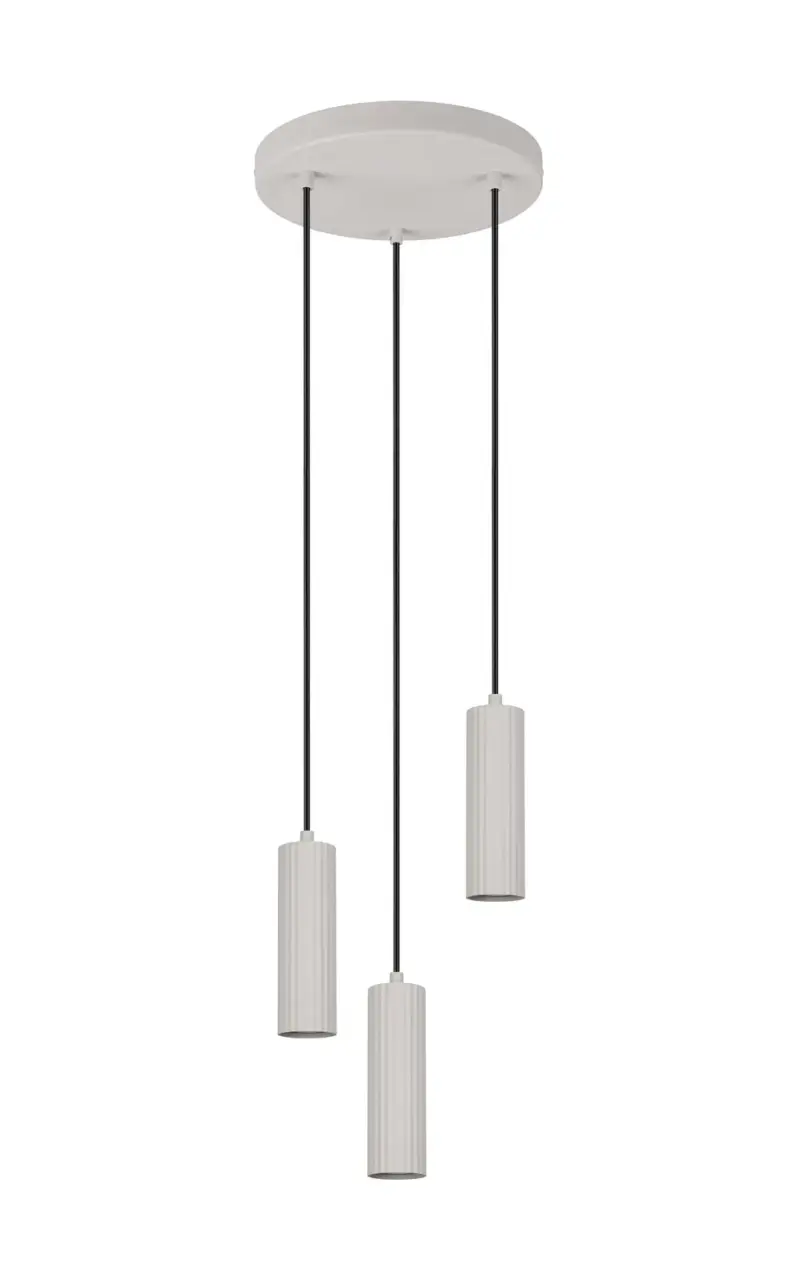 Κρεμαστό Φωτιστικό Ροζέτα Trio Lighting SOKA με 3xGU10 Γκρι Σποτ – 367730376